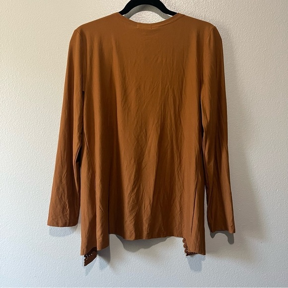 CHANCES R- NWT Light Weight Cardigan in Copper Brown Size S - Picture 2 of 4
